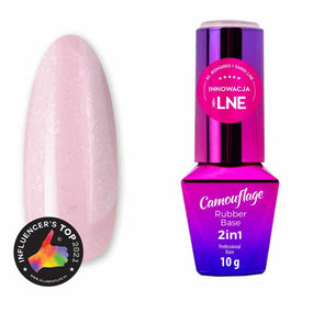 Rubber Base 2-in-1 Camouflage MollyLac Nudematic 10 ml Nr. 4