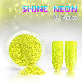 7. Shine Effect Neon Gelb Glitzer