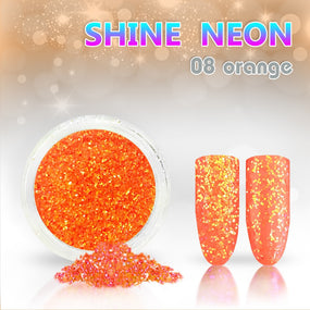 8. Shine Effect Neon Orange Glitzer