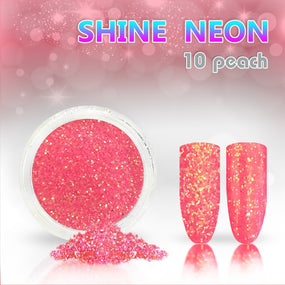 10. Shine Effect Neon Peach Glitzer