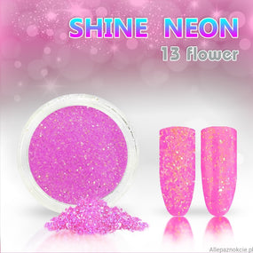 13. Shine Effect Neon Flower Glitzer