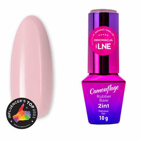 Rubber Base 2-in-1 Camouflage MollyLac Cool Nude 10 ml Nr. 8